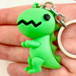 X 12028 GREEN DINOSAUR CHARM with keyring-DISCONTINUED