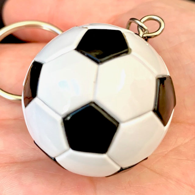 X 12039 SOCCER BALL CHARM with keyring-DISCONTINUED