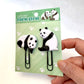 X 12801 PANDA PUFFY CLIPS-2 CLIPS-DISCONTINUED