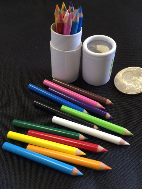 21602 12 sets of 12 mini pencils in mini paper tube-12