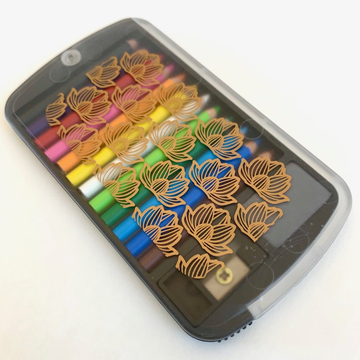 22135 12 mini pencils in plastic case with your logo-1,000 pieces Minimum