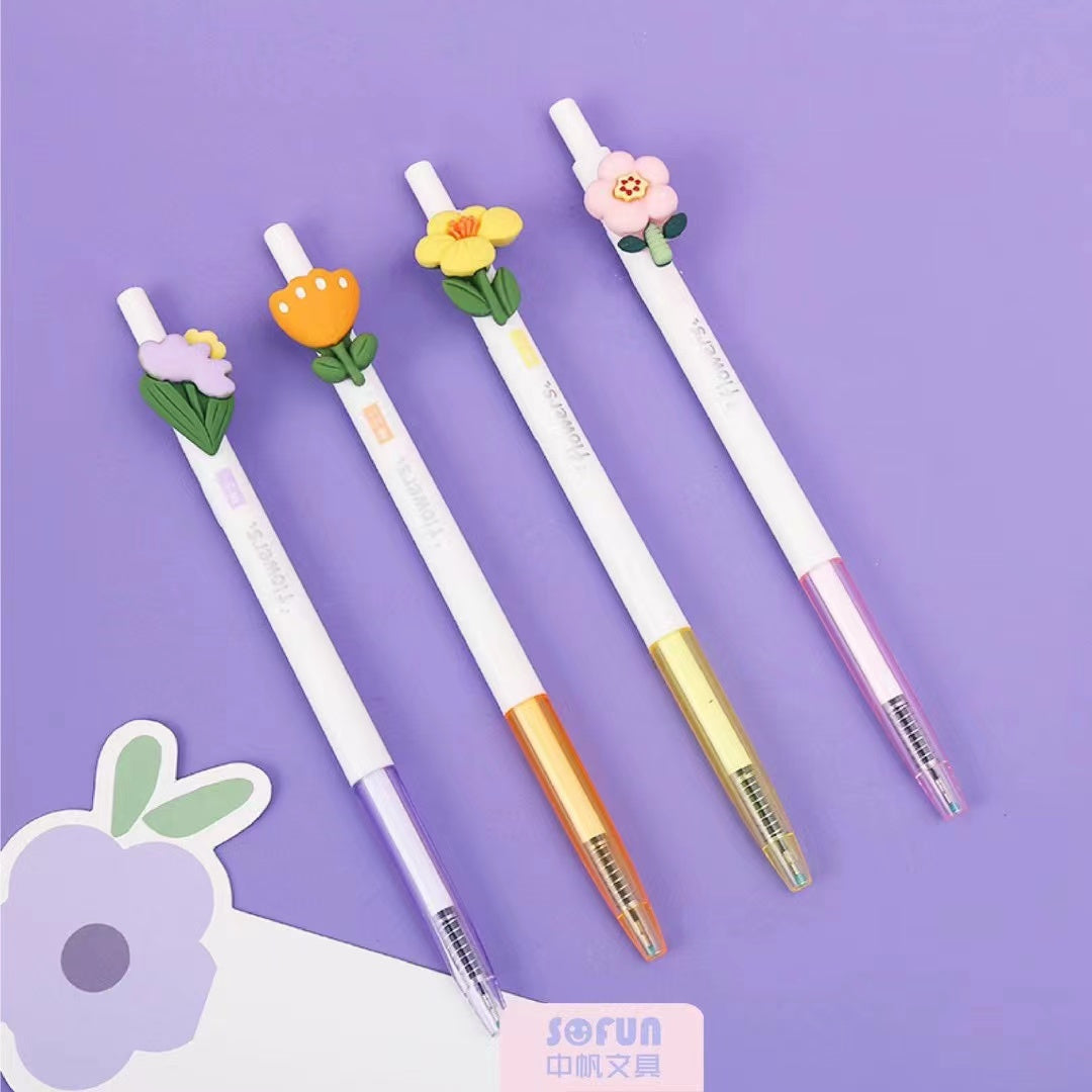 X 22523 FLOWER RETRACTABLE GEL PEN-DISCONTINUED