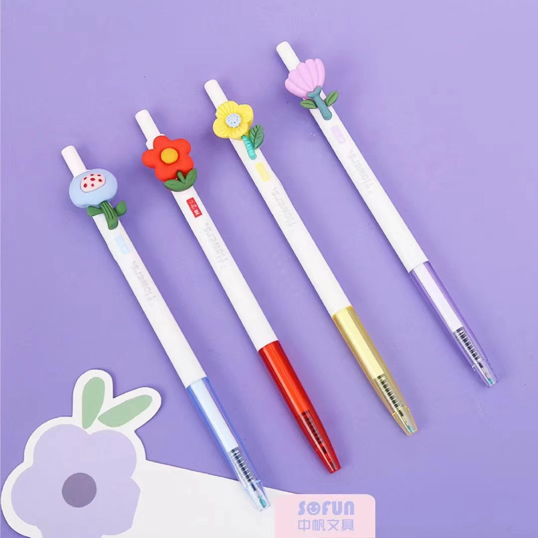 X 22523 FLOWER RETRACTABLE GEL PEN-DISCONTINUED