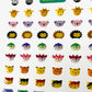 X 24160 LITTLE ANIMAL FACES 2 GEL STICKERS-DISCONTINUED
