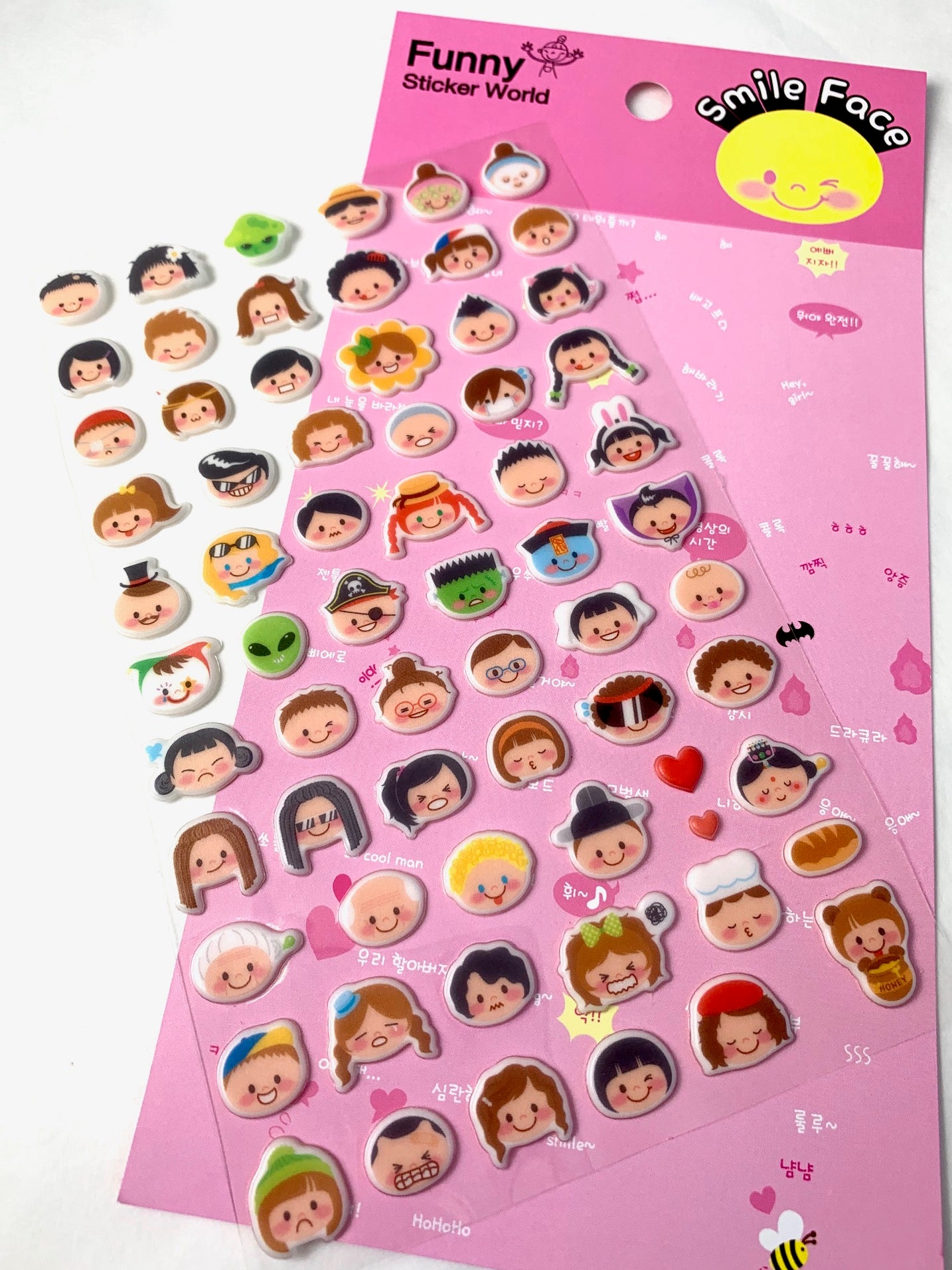 X 30949 PEOPLE FACES SOFT PUFFY STICKERS-DISCONTINUED