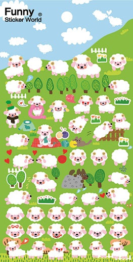 X 31236 LAMB SOFT PUFFY STICKERS-DISCONTINUED