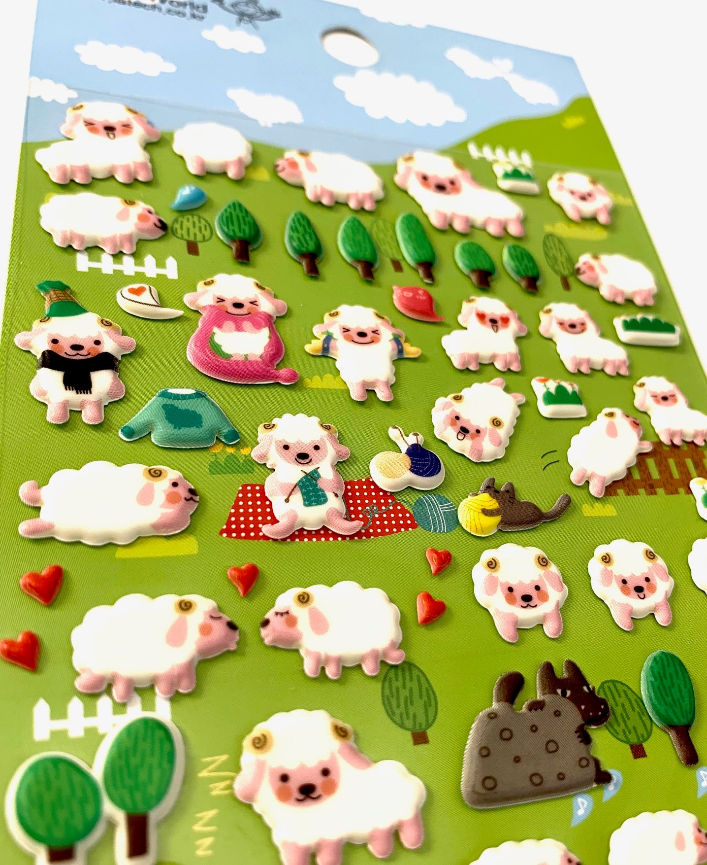 X 31236 LAMB SOFT PUFFY STICKERS-DISCONTINUED