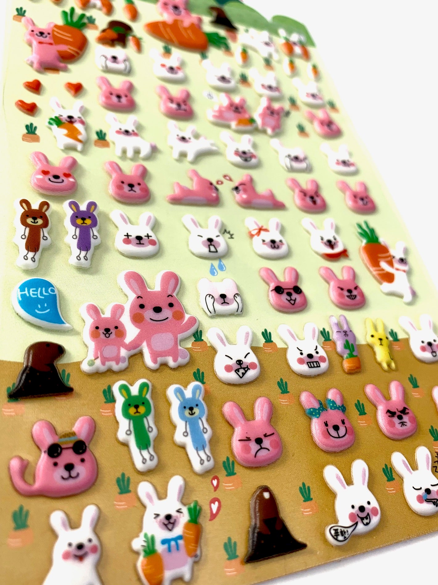 X 31267 RABBIT SOFT PUFFY STICKERS-DISCONTINUED