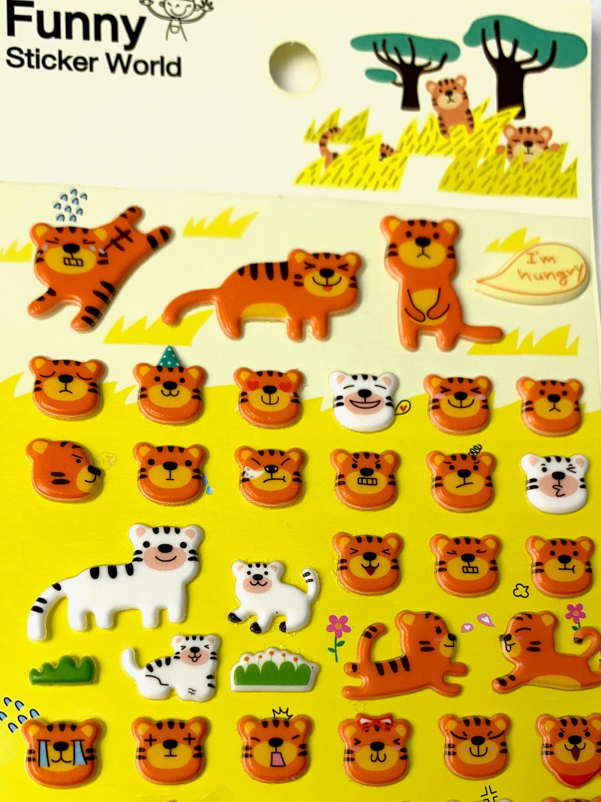 X 31281 TIGER SOFT PUFFY STICKERS-DISCONTINUED