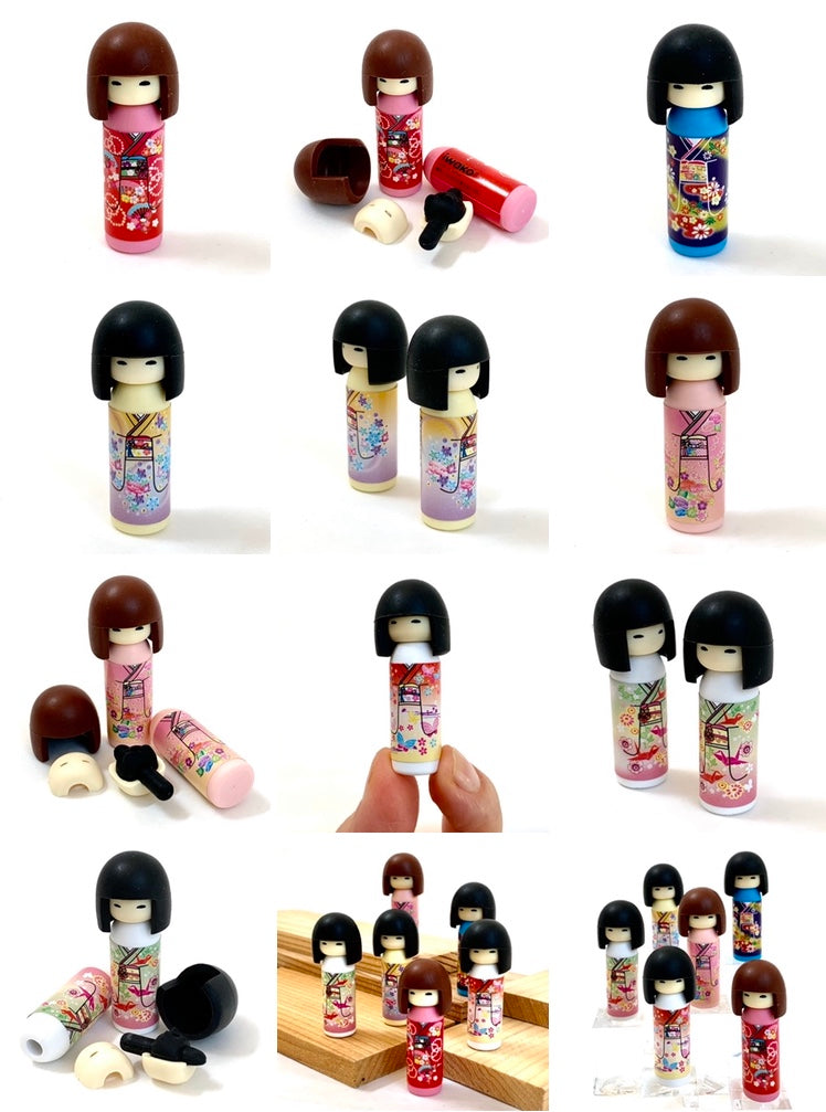 X 380031 Iwako Kokeshi Japanese Doll Eraser-DISCONTINUED
