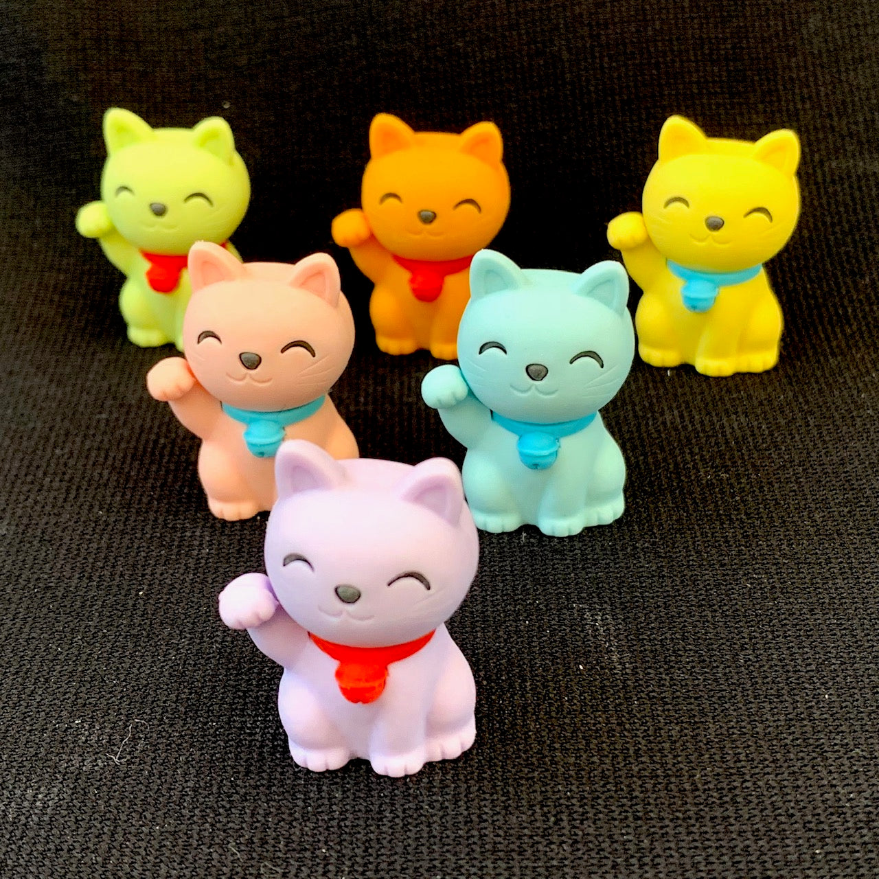 X 380131 Maneki Cat Pastel colors-DISCONTINUED