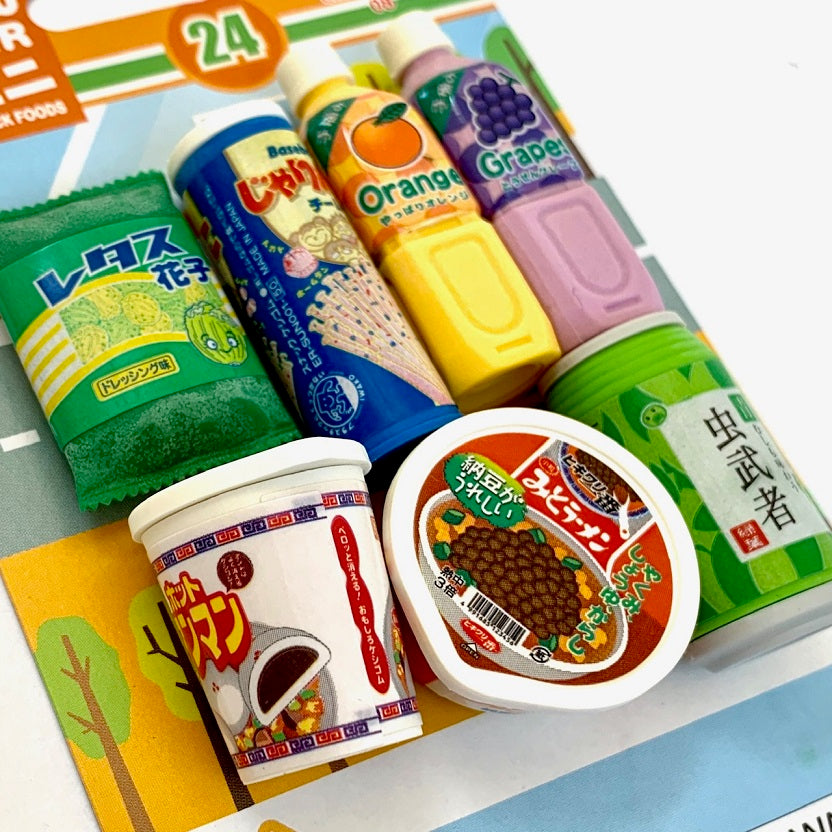383341 IWAKO SNACK & DRINK ERASER CARD-SINGLE – BCmini