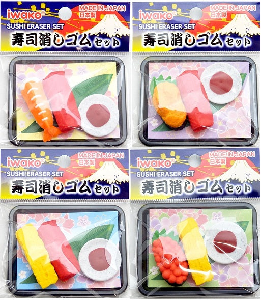 38369 IWAKO SUSHI TRIPLE ERASERS-12