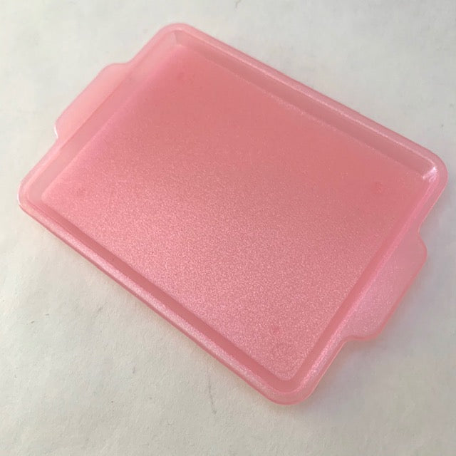 X 38524 See through pink serving tray-DISCONTINUED