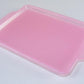 X 38524 See through pink serving tray-DISCONTINUED