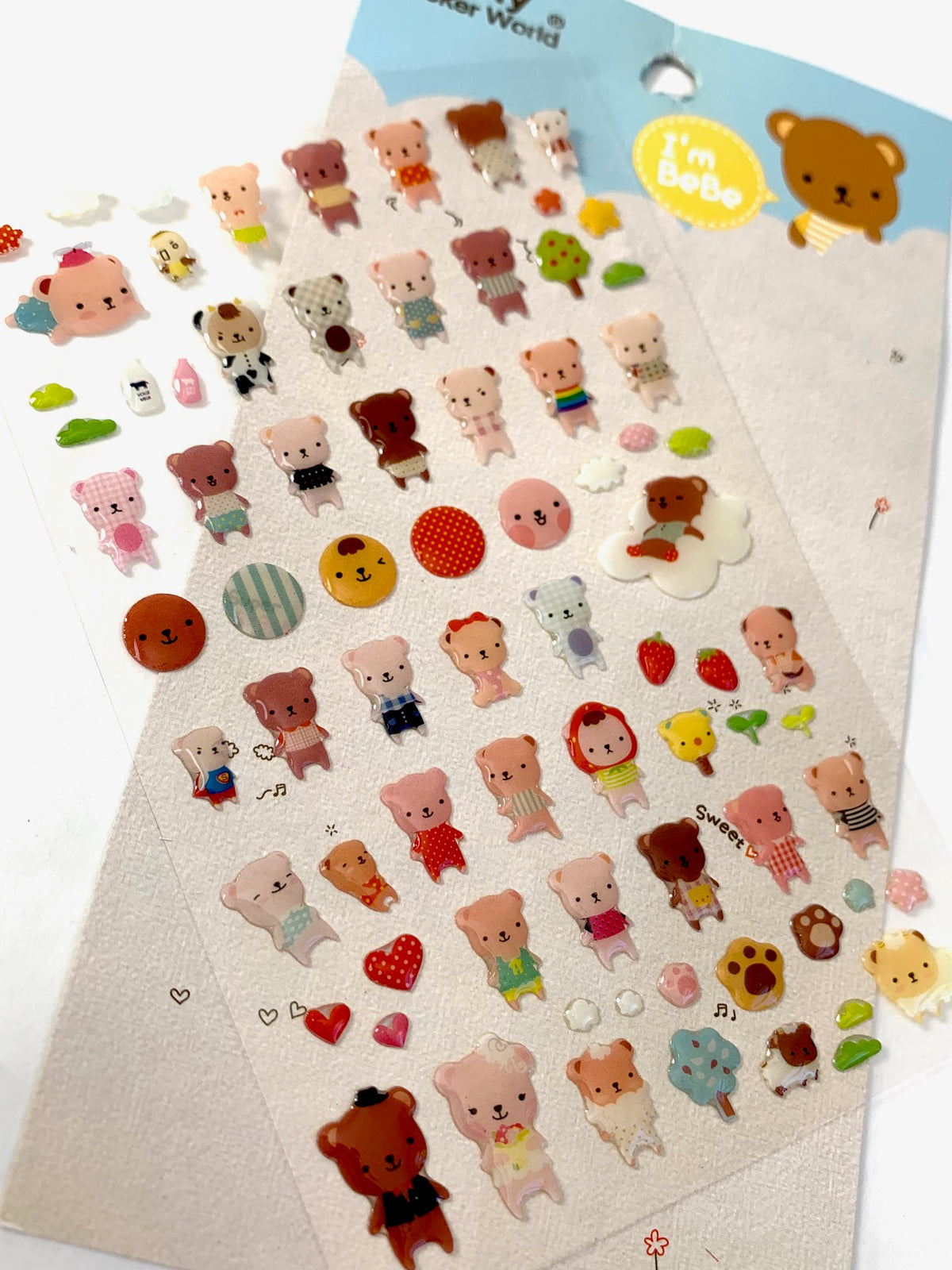 Bebeh Sticker 39799 BEBE BEARS GEL STICKERS-12 – BCmini