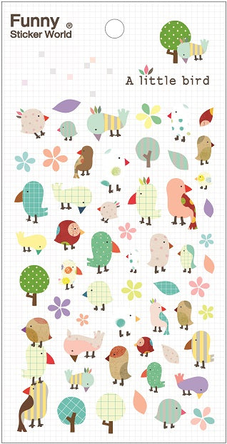 X 40382 A LITTLE BIRD PUFFY STICKER -DISCONTINUED