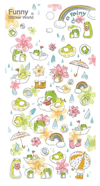 X 40498 A RAINING DAY Gel Sticker-DISCONTINUED