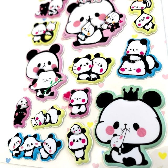 X 46203 KAMIO PANDA PUFFY STICKERS-DISCONTINUED