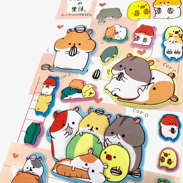 X 46379 KAMIO HAMSTER PUFFY STICKERS-10