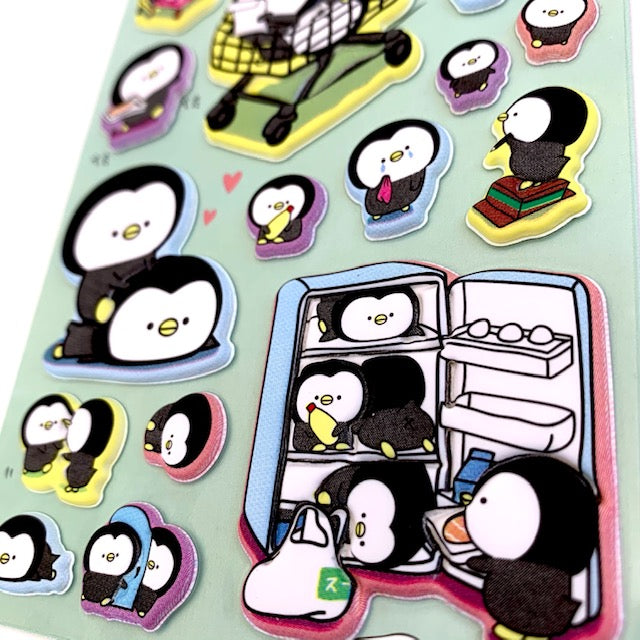 X 46382 KAMIO PENGUIN PUFFY STICKERS-DISCONTINUED