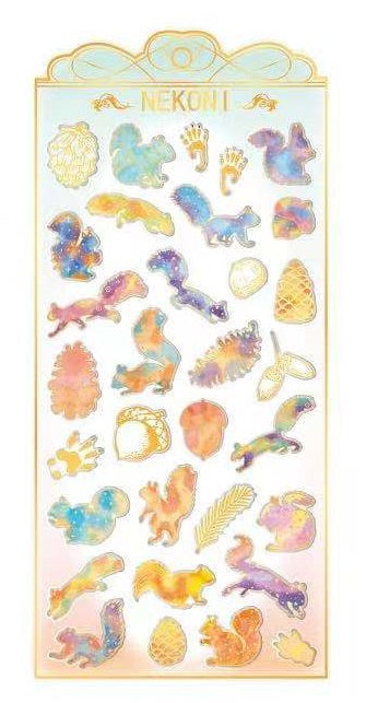 50895 SQUIRREL CRYSTAL GEL STICKER-10