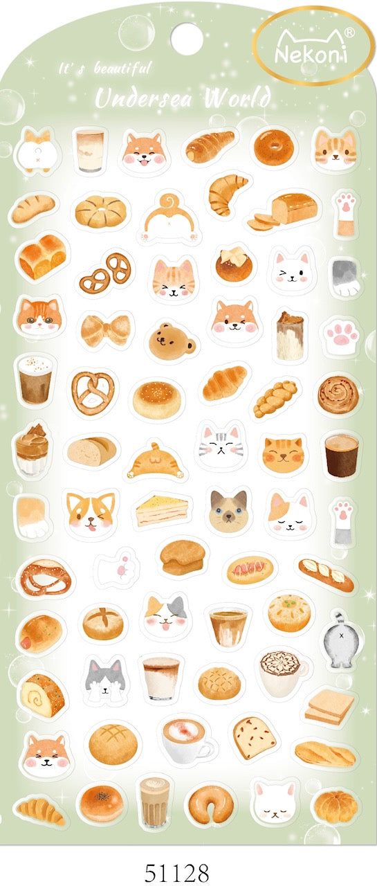 X 51128 PETS AND BREAD STICKERS-DISCONTINUED
