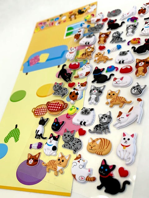 1 Sheet of Stickers Mixed Classic Kitty Cats