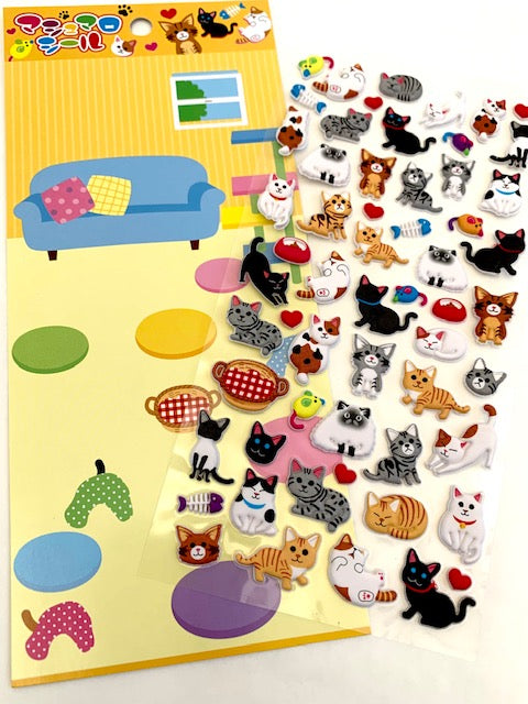 X 72986 Puffy Cat Stickers-DISCONTINUED