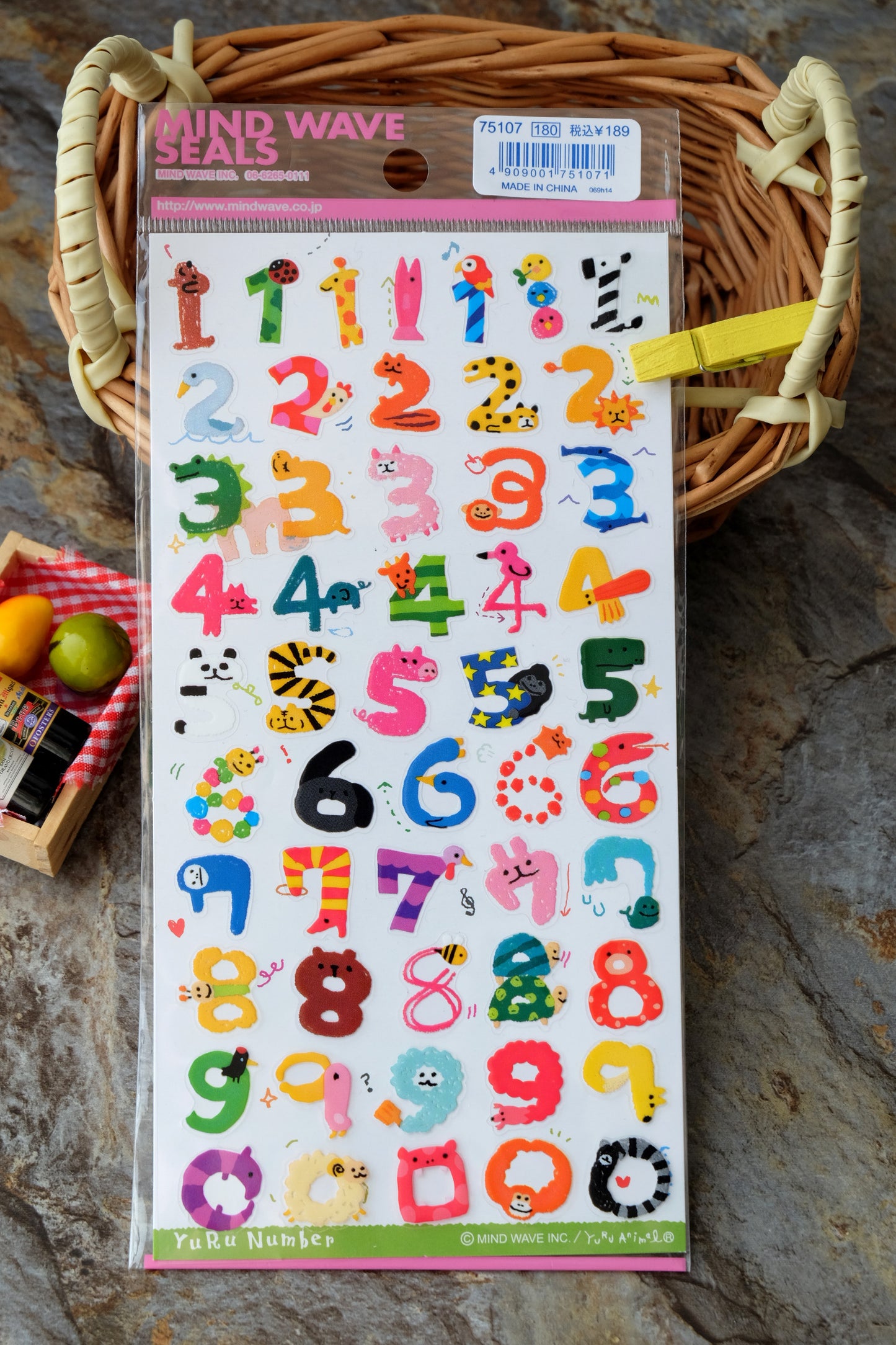 X 75107 ANIMAL NUMBERS STICKERS-DISCONTINUED