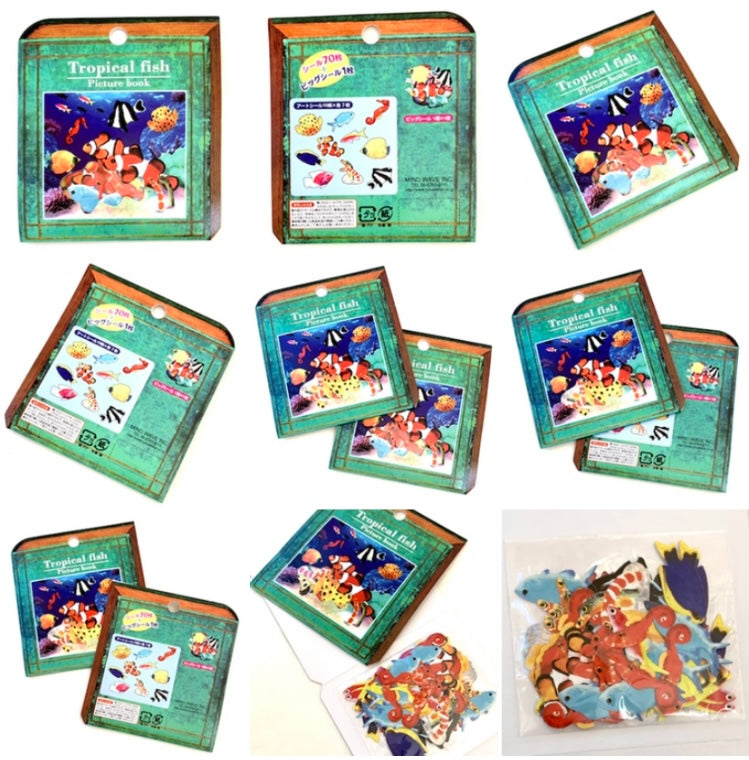 X 75927 Tropical Fish 70 stickers in a bag-DISCONTINUED