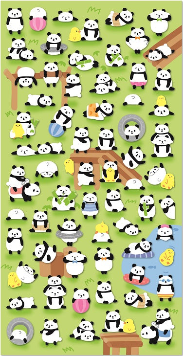 X 78533 PANDA FLAT STICKERS-DISCONTINUED