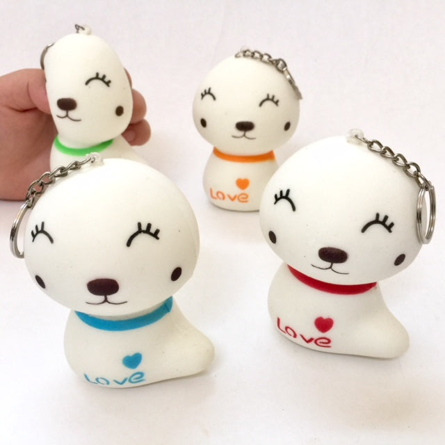 X 83182 WHITE DOG SQUISHY-DISCONTINUED