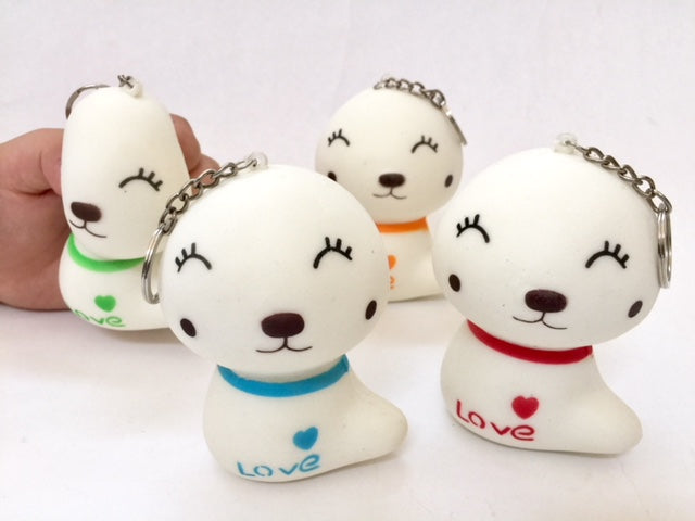 X 83182 WHITE DOG SQUISHY-DISCONTINUED