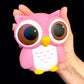 X 83311 SMALL PINK OWL SQUISHY-DISCONTINUED