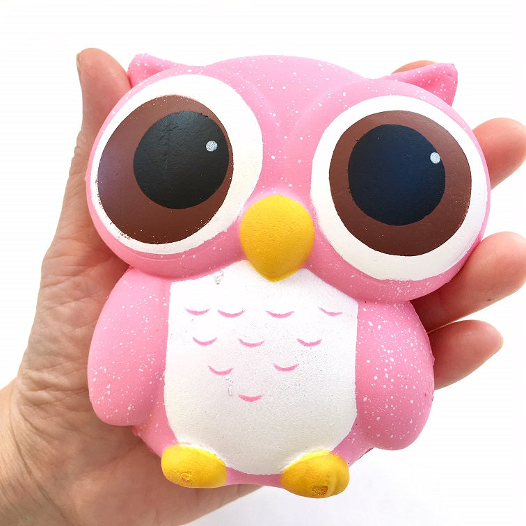 X 83311 SMALL PINK OWL SQUISHY-DISCONTINUED