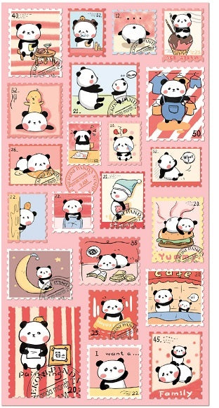 X 85476 PANDA POST NEKONI STICKERS-DISCONTINUED