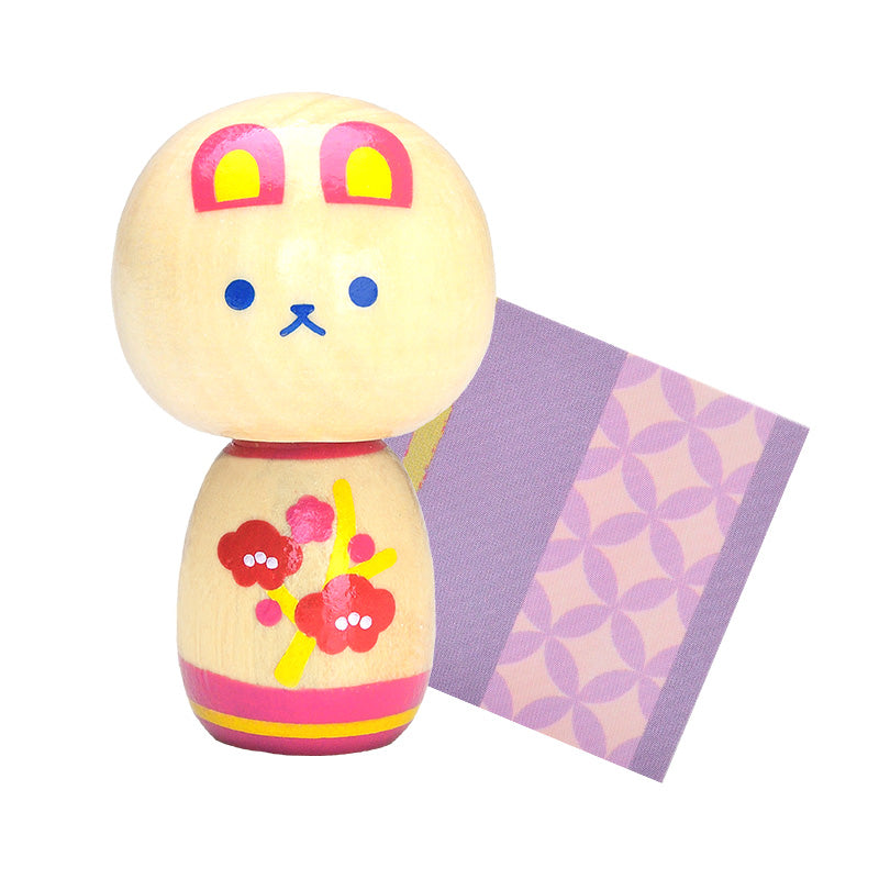 X 70962 Wooden Animal Doll Kokeshi Capsule-DISCONTINUED