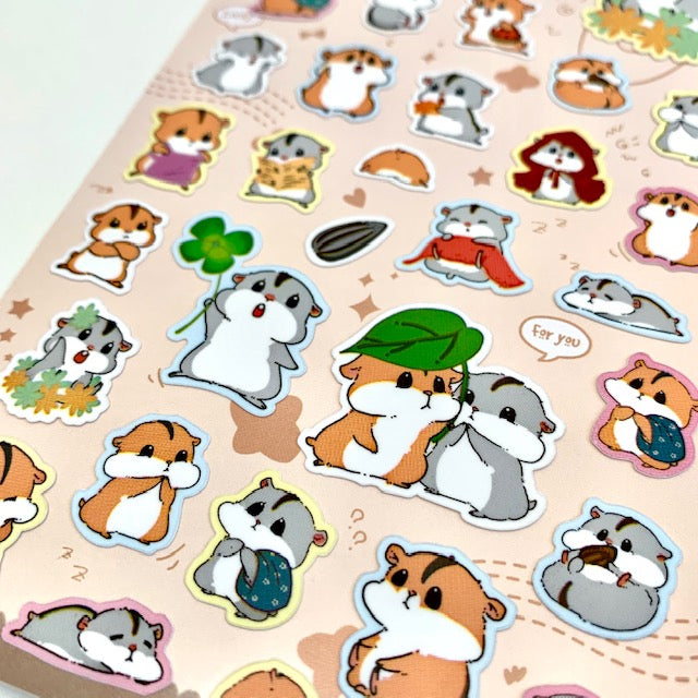 X 85808 HAMSTER FLAT STICKERS-DISCONTINUED