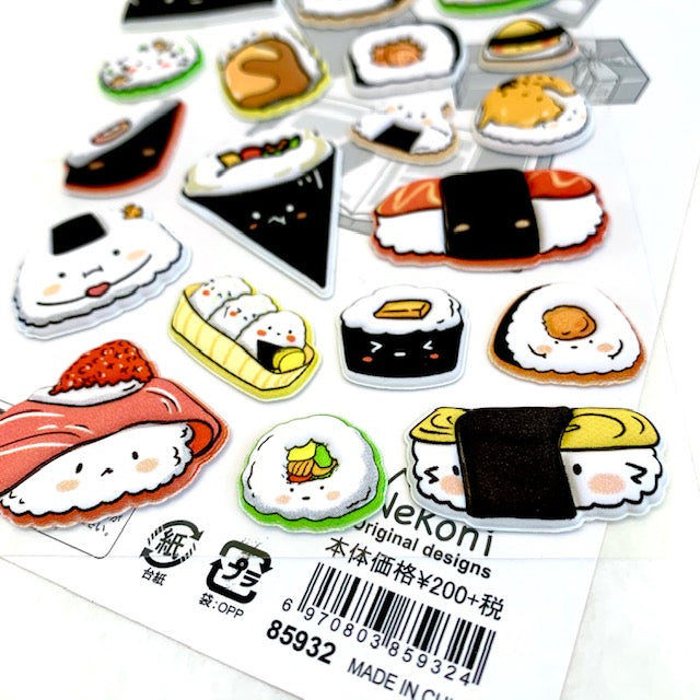 X 85932 SUSHI PUFFY STICKERS-DISCONTINUED