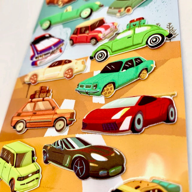 X 85933 CARS PUFFY STICKERS-DISCONTINUED