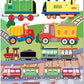 X 85937 TRAINS PUFFY STICKERS-DISCONTINUED