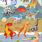 X 85938 DINOSAURS PUFFY STICKERS-DISCONTINUED