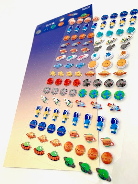 X 85986 SPACE TINY PUFFY STICKERS-DISCONTINUED