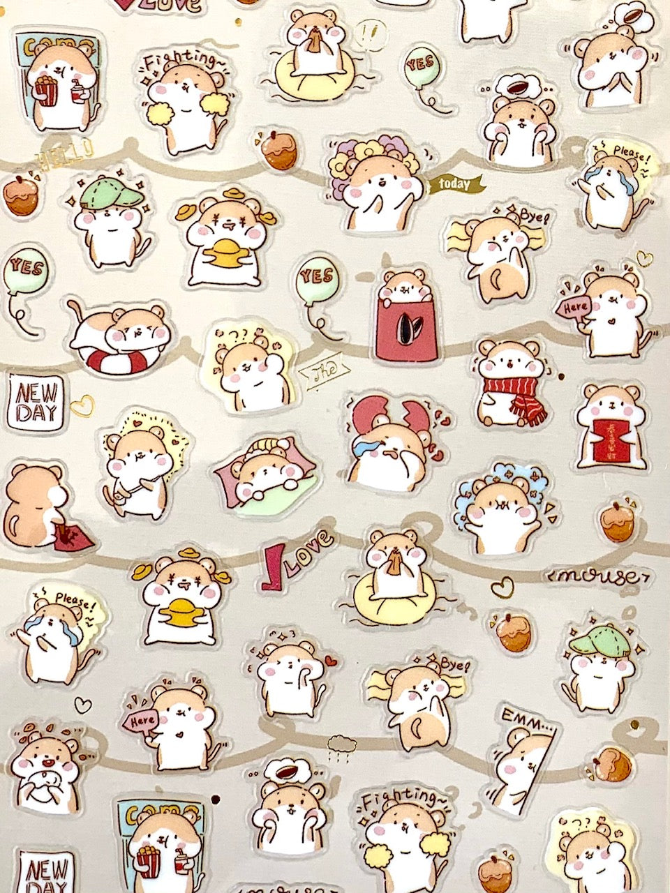 38 Cute Hamster Friends Kawaii Stickers Journal, Diary Stickers,  Scrapbooking