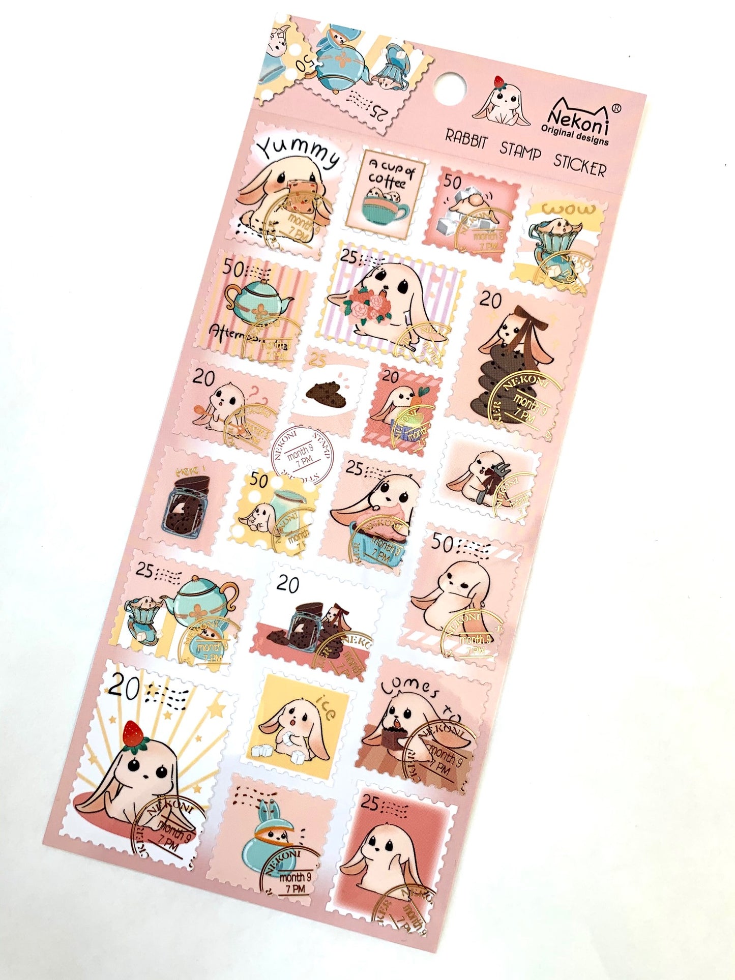 X 50643 RABBIT STAMP STICKER-DISCONTINUED