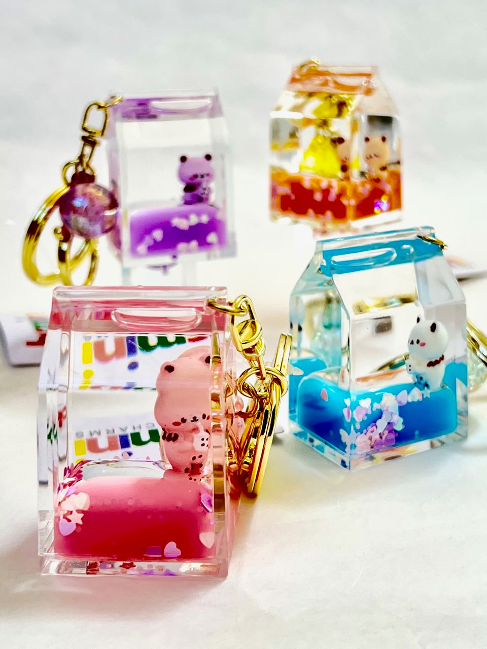 12089 KITTY MILK CARTON FLOATY KEY CHARM-12