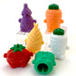 X 38402 VEGETABLE PENCIL TOP ERASERS ROUND BOX-DISCONTINUED