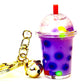 12095 PASTEL ROUND TOP BOBA FLOATY KEY CHARM-12