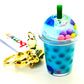 12095 PASTEL ROUND TOP BOBA FLOATY KEY CHARM-12